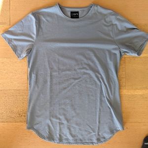Cuts clothing t shirt in Shark Grey with elongated hem